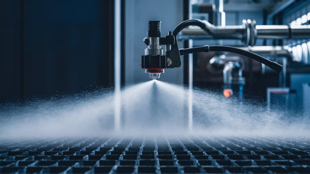 What does a mist nozzle do